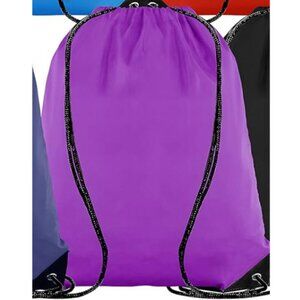 Drawstring Backpack Bags Sack Pack Cinch Tote Sport Storage Polyester Bag